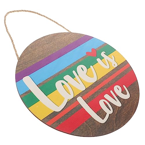 FUTUREORYY Regenbogen Türschild aus Holz Pride Dekoration zum Aufhängen für Pride Month Party Wetterfestes LGBT Zeichen Geeignet für Haustür Fenster Wand und von FUTUREORYY