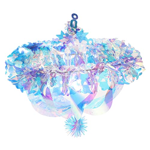 FUTUREORYY Regenbogen -kronleuchter Ornament Schillernde Weihnachtsverzierungen Irisierender Aufhänger Schillernde Hochzeitsdeko Alles Zum Jubiläumsbanner Neonfarbener Film von FUTUREORYY