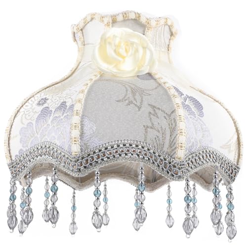FUTUREORYY Romantischer Französischer Stoff Lampenschirm mit Quasten Viktorianischer Wellensaum Dekorativer Ersatz Lampenschirm für Tisch und Stehleuchten Eleganter Vintage Stil Einfach zu FUTUREORYY Romantischer Französischer Stoff Lampenschirm mit Quasten Viktorianischer Wellensaum Dekorativer Ersatz Lampenschirm für Tisch und Stehleuchten Eleganter Vintage Stil Einfach zu von FUTUREORYY
