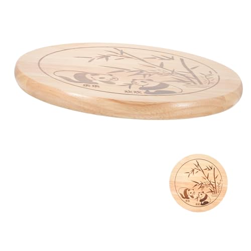 FUTUREORYY Runder Holzsitz Ersatzteil für Barhocker mit Panda Muster Stabile Sitzfläche aus Holz Robustes Reparaturset für Sitzfläche von Stühlen Geeignet für Esszimmer und Restaurant von FUTUREORYY