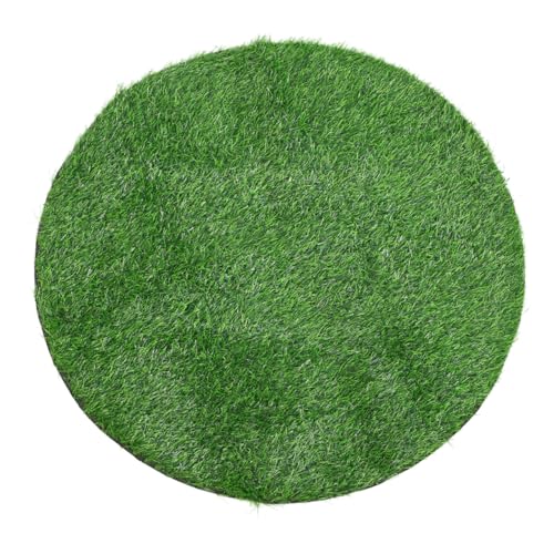 FUTUREORYY Runder Künstlicher Rasenteppich Realistische Outdoor Deko Matte mit Hohem Vielseitig als Tischläufer und Brunnenabdeckung für Garten Terrasse und Zuhause von FUTUREORYY