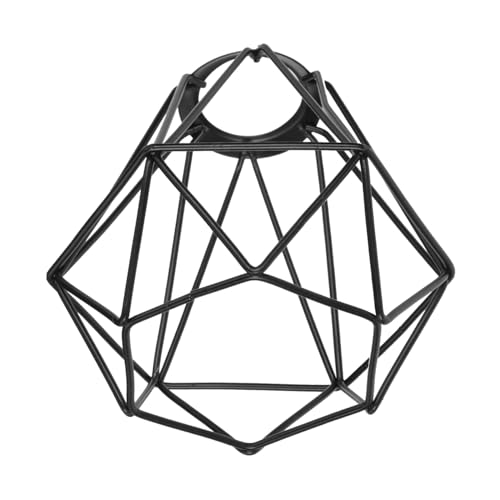 FUTUREORYY Schwarzer Langlebiger Lampenschirm im Diamant Design Originelles Vintage Leuchtenschirm Zubehör für Kronleuchter Stilvolle Wohnraumdekoration Teilig von FUTUREORYY