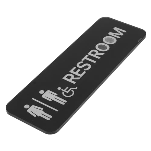 FUTUREORYY Selbstklebendes Wc schild aus Modernes Toilettenschild für Badezimmer Waschraum und Gemeinschaftsräume Einfach zu Montieren Vielseitig Geeignet für Büro Hotel und Bistro von FUTUREORYY