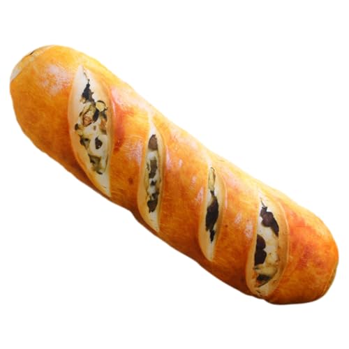 FUTUREORYY Simulation Brot Kissen Weiches Kuschelkissen in Brotform Lustiges Sofakissen mit Lendenstütze Dekoratives Wurfsessel Kissen für Wohnzimmer und Kinderzimmer von FUTUREORYY