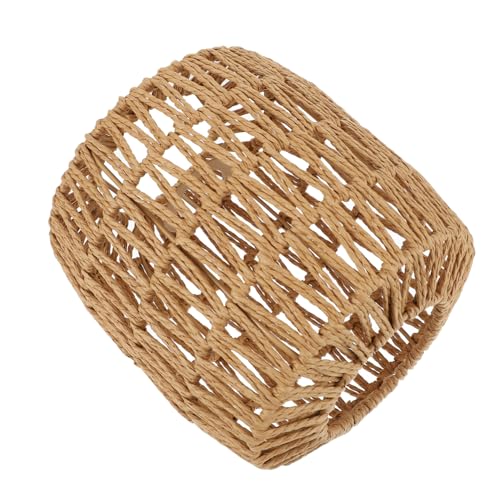 FUTUREORYY Simulierter Rattan Lampenschirm Deckenleuchte Weicher Geflochtener Kronleuchter Vintage Pendelleuchte Dekorativ Für Wohnzimmer Esszimmer Restaurant von FUTUREORYY
