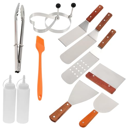 FUTUREORYY Teiliges BBQ Grillbesteck aus Langlebigem Edelstahl Praktisches Hochwertiges Grillzubehör für Outdoor Barbecue Camping Familienfeier Inklusive Vielseitiger Grillspachtel und von FUTUREORYY