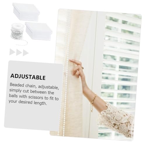 FUTUREORYY Teiliges Vorhangzubehör mit Perlenkette Verbinder und Bodenplatten Robustes Ersatzteil Vertikale Jalousien Einfache Montage Geeignet für Wohn Schlaf Kinderzimmer von FUTUREORYY