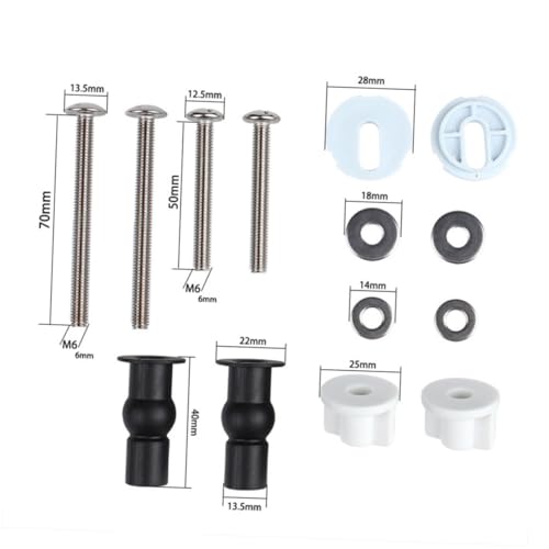 FUTUREORYY Toilettensitz Schrauben Edelstahl Montage Zubehör Wc Sitz Befestigung Ersatz für Bad Hotel Restaurant Langlebig und Rostfrei FUTUREORYY Toilettensitz Schrauben Edelstahl Montage Zubehör Wc Sitz Befestigung Ersatz für Bad Hotel Restaurant Langlebig und Rostfrei von FUTUREORYY