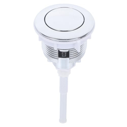 FUTUREORYY Toilettenspülknopf Elektroplattiert Silber Weiß Langlebiger Wc Spülkasten Ersatzknopf Kompatibel Modernes Design für Badaccessoire von FUTUREORYY