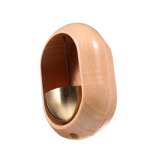 FUTUREORYY Türklingel Klingelton Tür offen Klingel für Tür Klingel zum Öffnen der Tür Bell -Chime hängende Glocken für die Tür Glocken für Türknauf Buche Light Brown von FUTUREORYY
