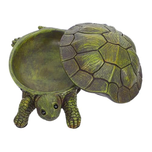 FUTUREORYY Versteckte Schildkröten-schlüsselbox aus Robustem Kunstharz für Garten und Terrasse Wetterfeste Aufbewahrung für Schlüssel Münzen und Kleine Gegenstände Einfach zu Öffnen Sicherer von FUTUREORYY