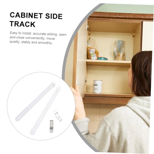 FUTUREORYY Versteckte Schrankseitenschienen aus Kunststoff und Stabile Geräuscharme Schiebetürführung für Klappbare Türen an Schränken und Bücherregalen Einfache Montage Hohe Tragfähigkeit von FUTUREORYY