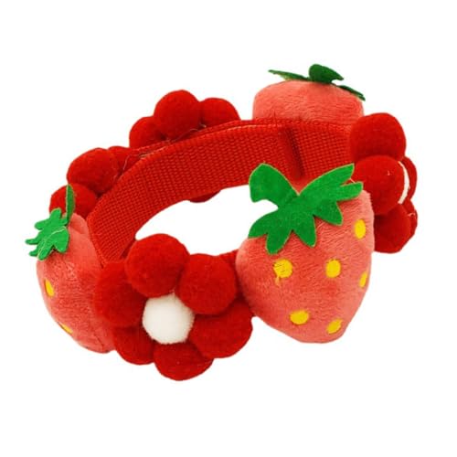 FUTUREORYY Verstellbares Hundehalsband mit Erdbeerblumenmuster Leichtes Haustier Dekozubehör für Kleine Hunde und Welpen Geeignet für Chihuahua und Tägliche Fotoaufnahmen FUTUREORYY Verstellbares Hundehalsband mit Erdbeerblumenmuster Leichtes Haustier Dekozubehör für Kleine Hunde und Welpen Geeignet für Chihuahua und Tägliche Fotoaufnahmen von FUTUREORYY