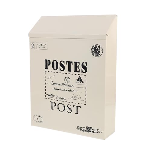 FUTUREORYY Vintage Briefkasten Wandmontage Antik Stil Abschließbar Iron Lock Mailbox Zeitungsfach Garten Dekoration Amerikanischer Retro Postkasten mit Schlüssel FUTUREORYY Vintage Briefkasten Wandmontage Antik Stil Abschließbar Iron Lock Mailbox Zeitungsfach Garten Dekoration Amerikanischer Retro Postkasten mit Schlüssel von FUTUREORYY