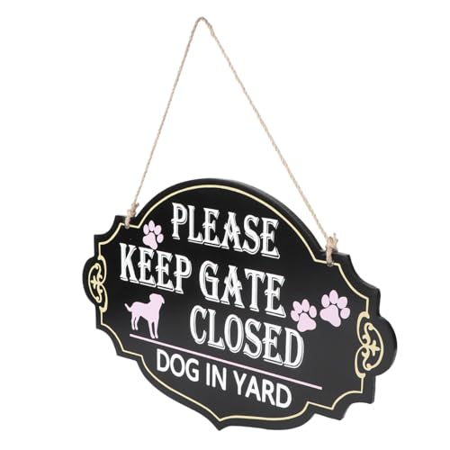 FUTUREORYY Vintage Hängendes Holzschild Haustür Dekoration Rustikale Türtafel für Garten und Eingang Sichtbares Gartentor Schild für Hundebesitzer Stilvolles Europäisches Retro Design FUTUREORYY Vintage Hängendes Holzschild Haustür Dekoration Rustikale Türtafel für Garten und Eingang Sichtbares Gartentor Schild für Hundebesitzer Stilvolles Europäisches Retro Design von FUTUREORYY