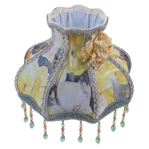 FUTUREORYY Vintage Lampenschirm im Europäischen Stil Hochwertiger Stoff mit Fransen und Perlen Passend für Tisch Steh und Nachttischlampen Romantische Raumdekoration für Schlafzimmer und FUTUREORYY Vintage Lampenschirm im Europäischen Stil Hochwertiger Stoff mit Fransen und Perlen Passend für Tisch Steh und Nachttischlampen Romantische Raumdekoration für Schlafzimmer und von FUTUREORYY