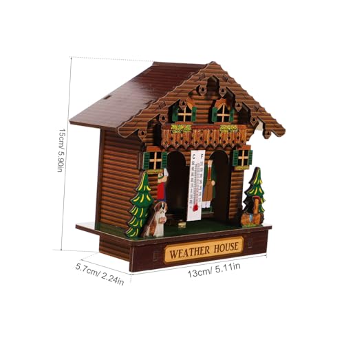 FUTUREORYY Wandmontiertes Wetterstation mit Thermometer Hygrometer und Barometer Präzise Temperatur Feuchtigkeitsmessung für Innen und Außen Robust und Langlebig für Haus und Garten von FUTUREORYY