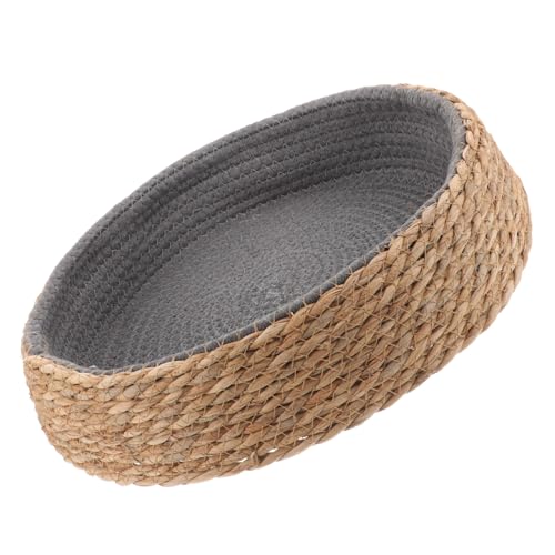 FUTUREORYY Wasserfestes Langlebiges Katzenbett aus Handgewebtem Weidenmaterial Rundes Modernes Haustier schlafnest für Kleine Hunde und Katzen Atmungsaktiv Formstabil Waschbar Komfortabler von FUTUREORYY