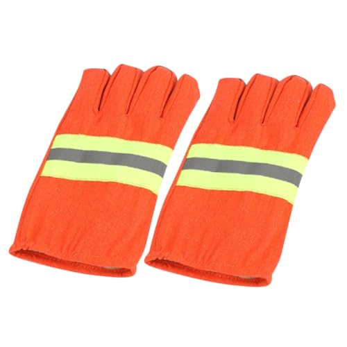 FUTUREORYY Widerstandsfeste Hitzebeständige Feuerwehrhandschuhe mit Atmungsaktivem Dickem Schutz für Notfalleinsätze und Outdoor arbeiten Flexibles Fünf finger design Rutschfest von FUTUREORYY