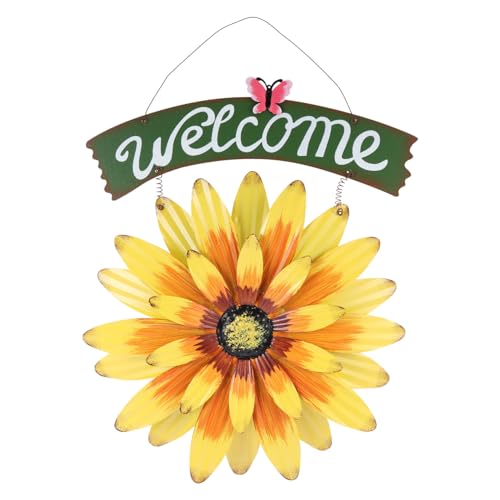 FUTUREORYY Willkommensschild Aus Eisen Mit Sonnenblumen-Design Türdekoration Für Wohnzimmer Garten Bar Club Langlebig Und Haltbar FUTUREORYY Willkommensschild Aus Eisen Mit Sonnenblumen-Design Türdekoration Für Wohnzimmer Garten Bar Club Langlebig Und Haltbar von FUTUREORYY