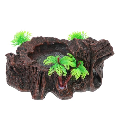 FUTUREORYY Bearded Dragon Futter Und Wasserschale Aus Resin Dekorative Schildkröten-trinkschale Für Reptilien Für Aquarien Und Terrarien Pflegeleicht Und von FUTUREORYY