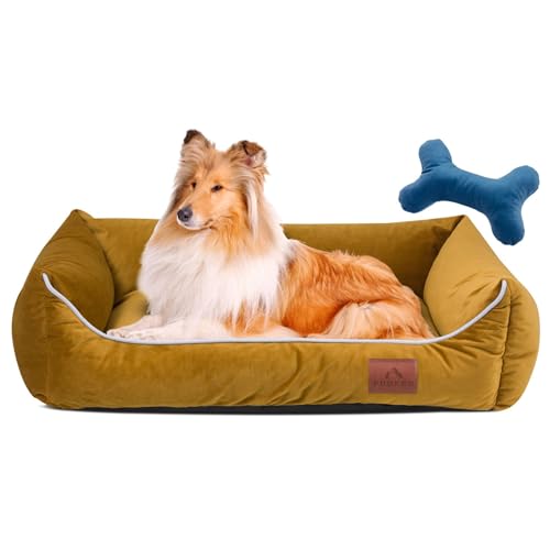 FUUFEE Hundebett L | Hundesofa für Große Hunde 100 x 80 cm | Waschbar Hundebett | Abnehmbarer Bezug Mit Reissverschluss | Würzig FUUFEE Hundebett L | Hundesofa für Große Hunde 100 x 80 cm | Waschbar Hundebett | Abnehmbarer Bezug Mit Reissverschluss | Würzig von FUUFEE