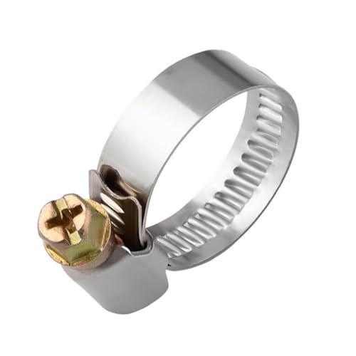 10 Stück Stahl-Schlauchschellen, Wasserrohrschellen, Metallclip für sichere Rohrverschraubung und Leckschutz bei Sanitärprojekten, Stahlschlauchschellen von FUUGlan