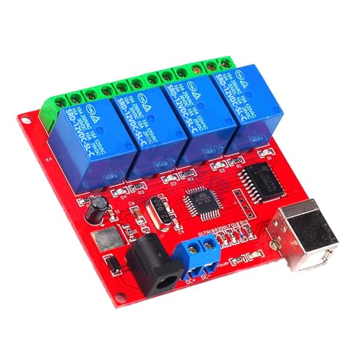 FUUGlan 4-K-USB-Steuerrelais-Modul ULN2803, 5 V, 12 V, 24 V, intelligentes Schalten für PC-Automatisierung und Erweiterungsplatine, USB-Steuerrelaismodul FUUGlan 4-K-USB-Steuerrelais-Modul ULN2803, 5 V, 12 V, 24 V, intelligentes Schalten für PC-Automatisierung und Erweiterungsplatine, USB-Steuerrelaismodul von FUUGlan