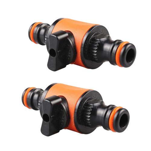 FUUGlan Landwirtschaft Gartenschlauch Bewässerung Bewässerung Fitting Rohr Schlauch Schnellverbinder Adapter mit Absperrventilen 2 Stück Schnellverbinder Wasserkontrolle Gartenschlauch Kupplung von FUUGlan