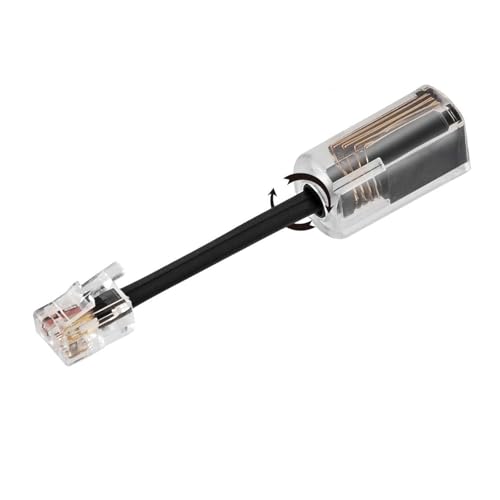 FUUGlan RJ9 4P4C Telefonkabel-Entwirrer, Telefonkabel-Entwirrer, Adapter, 360 Grad drehbar, für effiziente Anrufbearbeitung, Schreibtisch-Telefonzubehör FUUGlan RJ9 4P4C Telefonkabel-Entwirrer, Telefonkabel-Entwirrer, Adapter, 360 Grad drehbar, für effiziente Anrufbearbeitung, Schreibtisch-Telefonzubehör von FUUGlan
