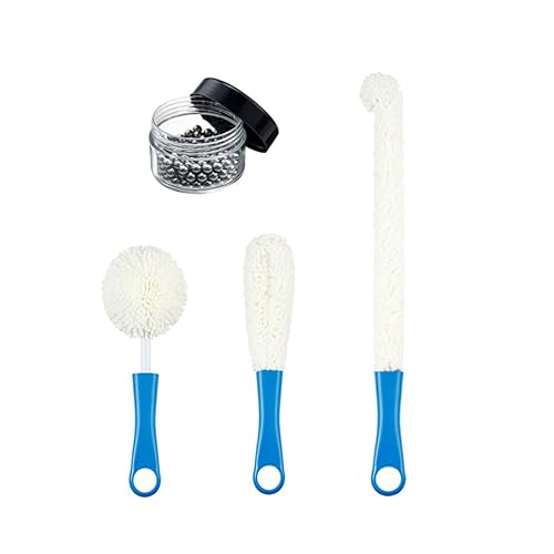 Weinglas-Reinigungsbürste, 3-teiliges Bürsten-Set mit 3 mm Reinigungsperlen für Weingläser, Kelche, Reiniger von FUUGlan