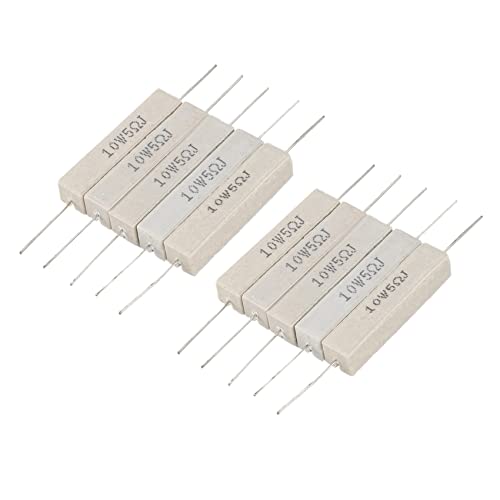 FUWIND 10Pcs Drahtwicklung Keramisch Zement-Widerstaende 5 Ohm 10W Watt 5% von FUWIND