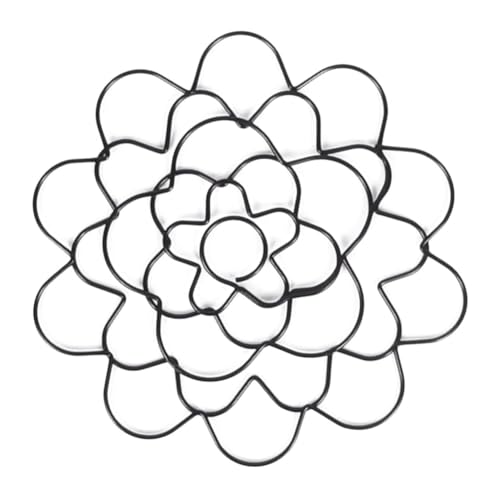 FUWIND Draht-Blumenarrangement-Werkzeug - Blumenfrosch, Wiederverwendbar, Biegbares Blumengitter, Schwarz, 6 von FUWIND