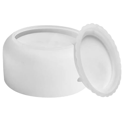 FUWIND Silikonform mit Deckel, Zylindrischer Kerzenhalter, 3D-Kerzen-Silikonform, DIY-Zement-Kerzenhalterform, Einfach zu Verwenden. von FUWIND