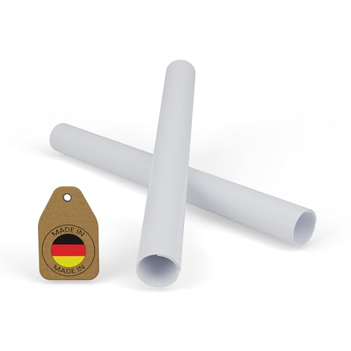 FUX 2 Stück Heizungsrohr Verkleidung, Rohrverkleidung, für Rohrdurchmesser 15-18mm, Länge: 200mm, Rohrverkleidung für Heizungsrohre, Rohrabdeckung, Heizkörper Rohrisolierung weiß (18,5x0,5x200) von FUX
