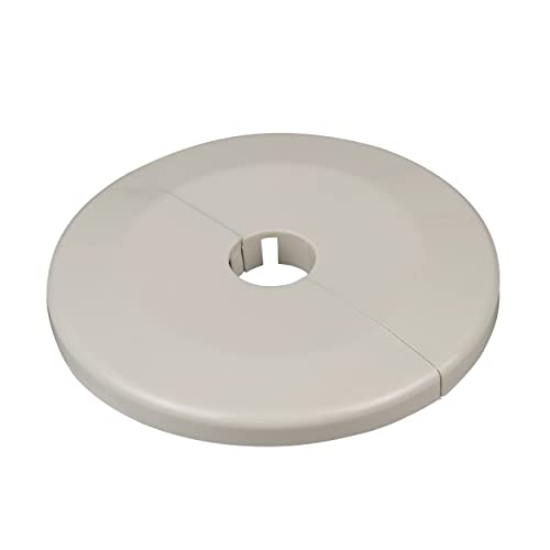FUX 6 Stück Einzel Heizungsrohr Rosette, großer Außen-Ø 65mm, Innen-Ø 10mm - 43mm, Heizung, Rohrabdeckung, Abdeckrosetten, Verkleidung, Heizkörper (12mm, cremeweiß RAL 9001) von FUX