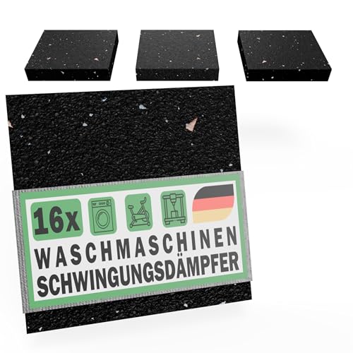 Schwingungsdämpfer Waschmaschine Unterlage 16 St Antivibrationsmatte Trockner - 90x90x3mm recyceltes Gummigranulat Made in Germany Schwingungsdämpfer Waschmaschine Unterlage 16 St Antivibrationsmatte Trockner - 90x90x3mm recyceltes Gummigranulat Made in Germany von FUX