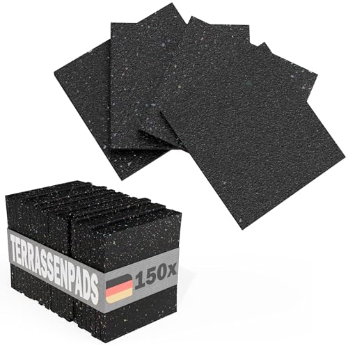 Terrassenpads 150 Stück - 90x90x15mm - Gummigranulat Unterlage für Terrasse & Balkon - Bautenschutzmatte Made in Germany Terrassenpads 150 Stück - 90x90x15mm - Gummigranulat Unterlage für Terrasse & Balkon - Bautenschutzmatte Made in Germany von FUX