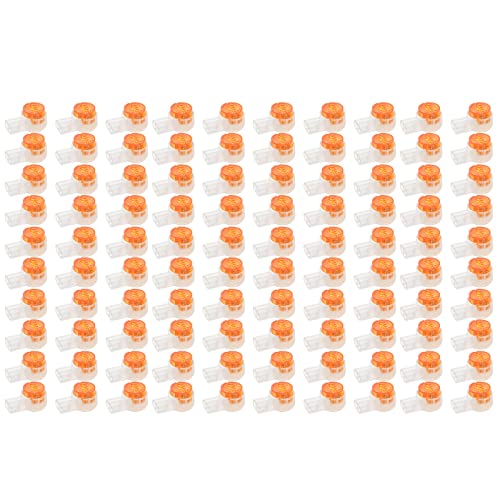 FUXIU 100PCS wasserdichte Orange Klar Taste Telefon Draht Anschlüsse UY2 Butt Stecker K2 Netzwerk Kabel Terminals von FUXIU