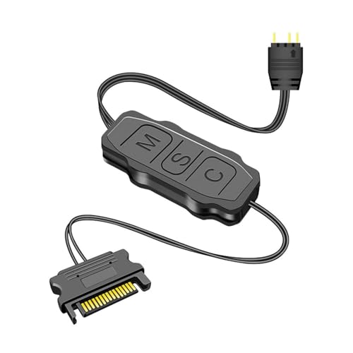 5 V 3-polig auf ARGB Desktop-Computer-Controller, Lüfter, LED-Beleuchtung, Wasserkühlung, RGB-Fernbedienungskabel von FUXIU