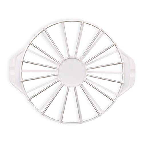 FUXIU Kuchenteiler Tortenschneider Kuchen 14/16 Stücke Slicer Cutter Kuchen Portion Maker Runde Gleiche Portion Marker Backwerkzeug Weiß Kuchen Hobel Kuchen Nivellierer von FUXIU