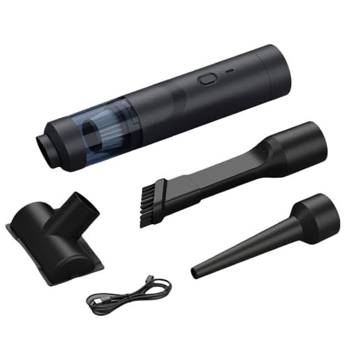 FUXNGZI Auto Staubsauger Stark,4 in 1 Mini Staubsauger,Autohandstaubsauger,Auto-Innenraumreiniger für die Reinigung von Haushalten und Autos (Schwarz) von FUXNGZI