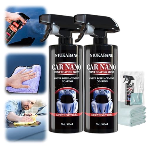 Nano Car Spray, 2024 New Auto-Schutzlack-Spray, Nano Car Scratch Removal Spray, High Protection Fast Coated Car Nano Spray, Car Coating Spray (2PC, 500ml) von FUXNGZI