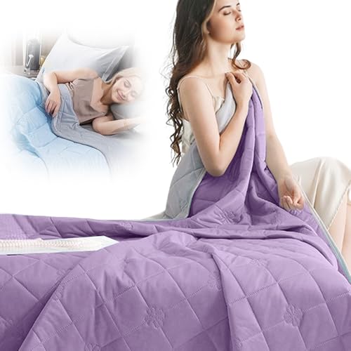 Sommerdecke, Kühldecke Selbstkühlende Decke, Leichte Dünne Sommerdecke Doppelseitige, Absorbiert Körperwärme, Kühlende Decke für Bett Sofa Menschen Kinder Babydecke Sommerdecke (#D, 150x200cm) von FUXNGZI