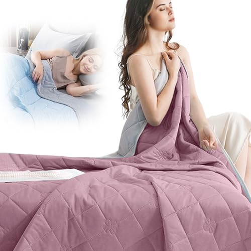 Sommerdecke, Kühldecke Selbstkühlende Decke, Leichte Dünne Sommerdecke Doppelseitige, Absorbiert Körperwärme, Kühlende Decke für Bett Sofa Menschen Kinder Babydecke Sommerdecke (#F, 150x200cm) von FUXNGZI