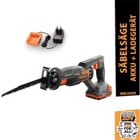 Akku Säbelsäge 20V E1SS20 Elektrische Säge Fuchsschwanz – inklusive 2Ah-Akku und 1A Ladegerät - kabellos, Holz bis 150mm sägen - Fuxtec Akku Säbelsäge 20V E1SS20 Elektrische Säge Fuchsschwanz – inklusive 2Ah-Akku und 1A Ladegerät - kabellos, Holz bis 150mm sägen - Fuxtec von FUXTEC