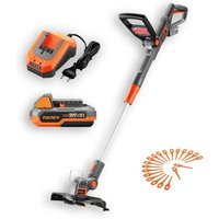 Rasentrimmer mit Akku 20V FX-E1RT20 Elektrische Motorsense inkl. 2Ah Li-Ionen Batterie & Ladegerät – Schnittbreite 25 cm - Fuxtec Rasentrimmer mit Akku 20V FX-E1RT20 Elektrische Motorsense inkl. 2Ah Li-Ionen Batterie & Ladegerät – Schnittbreite 25 cm - Fuxtec von FUXTEC