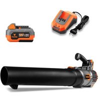 FUXTEC Akku Laubbläser 20V FX-E1LB20 – Inklusive Li-Ion 4Ah-Akku und 2,4A Ladestation - Laubgebläse zum Entfernen von Laub für Garten, Gehweg und FUXTEC Akku Laubbläser 20V FX-E1LB20 – Inklusive Li-Ion 4Ah-Akku und 2,4A Ladestation - Laubgebläse zum Entfernen von Laub für Garten, Gehweg und von FUXTEC