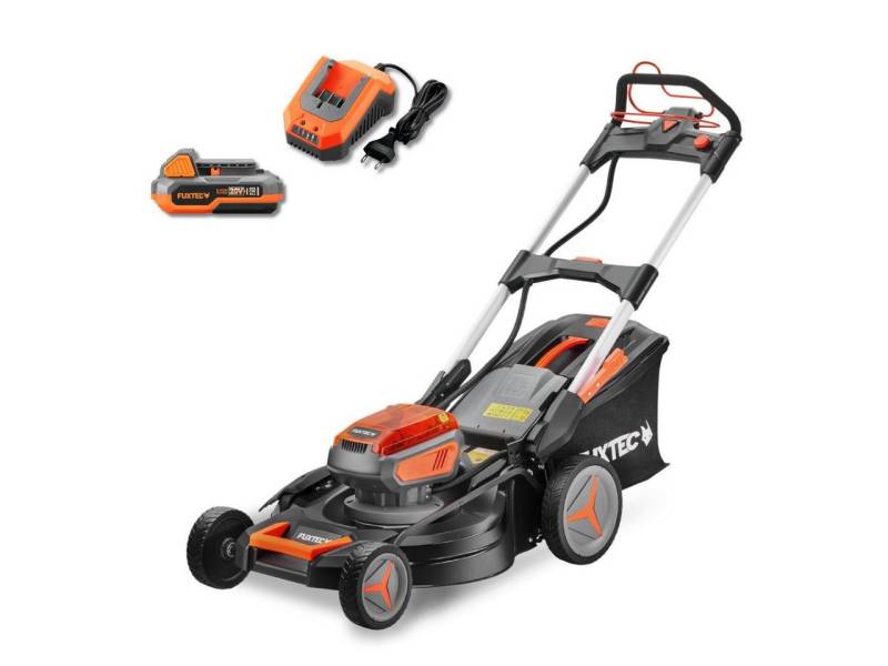 FUXTEC Akkurasenmäher FX-E2RM51SET, 51 cm Schnittbreite, 51 cm Schnittbreite, 50L Fangkorb, 2x 20V Akku, 30mm-90mm, Frontbumper FUXTEC Akkurasenmäher FX-E2RM51SET, 51 cm Schnittbreite, 51 cm Schnittbreite, 50L Fangkorb, 2x 20V Akku, 30mm-90mm, Frontbumper von FUXTEC