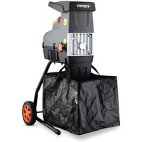 FUXTEC Elektro Gartenhäcksler FX-EGH2800T Walzenhäcksler 2800W max. 44mm Äste 60L Fangbox leiser Betrieb mit Rückwärtslauf und Überlastschutz von FUXTEC